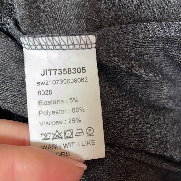 Woman’s Plus Size Longsleeve Dark Gray High Low Dress 5X - Picture 5 of 5